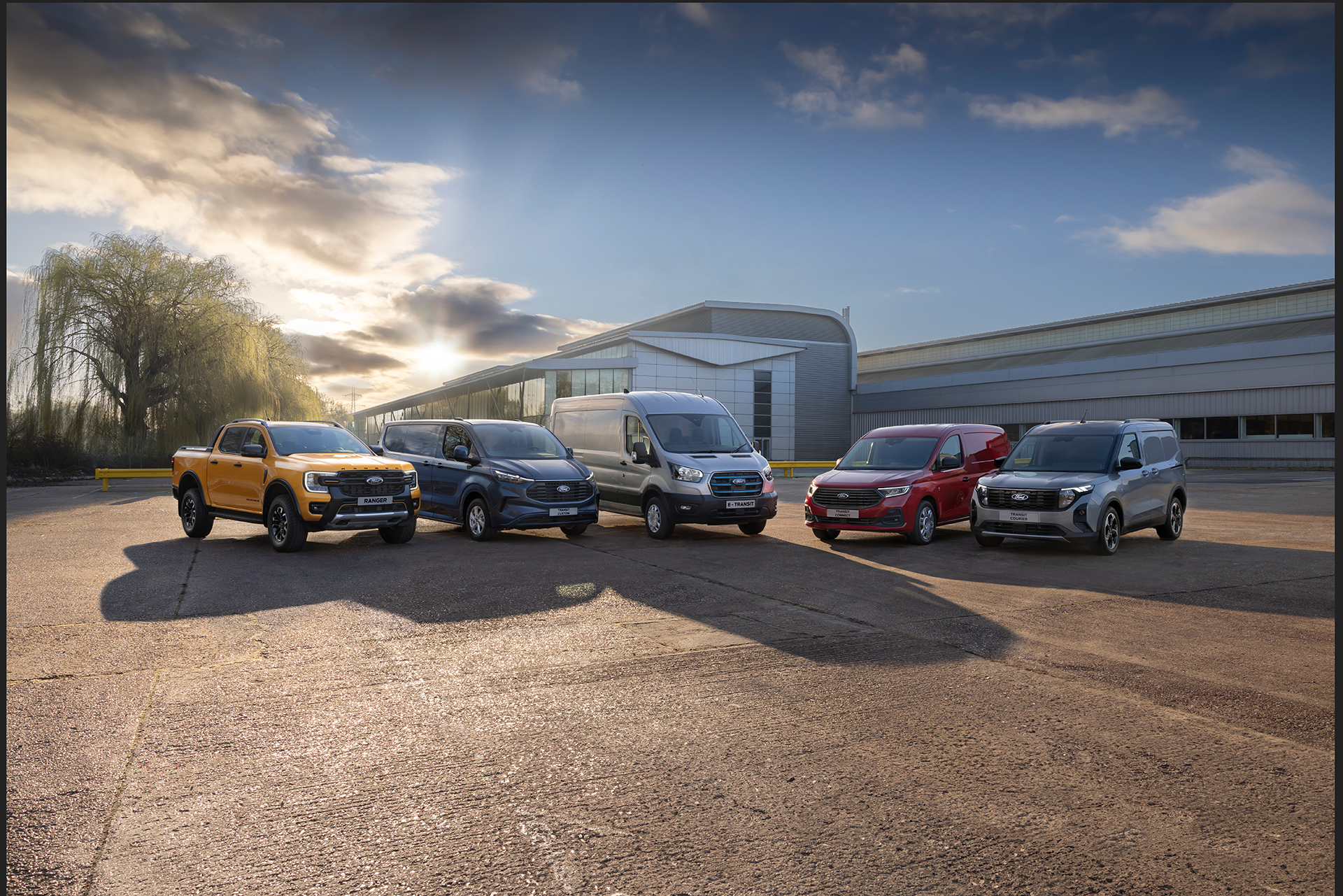 Ford commercial vehicle range including Ranger and Transit models