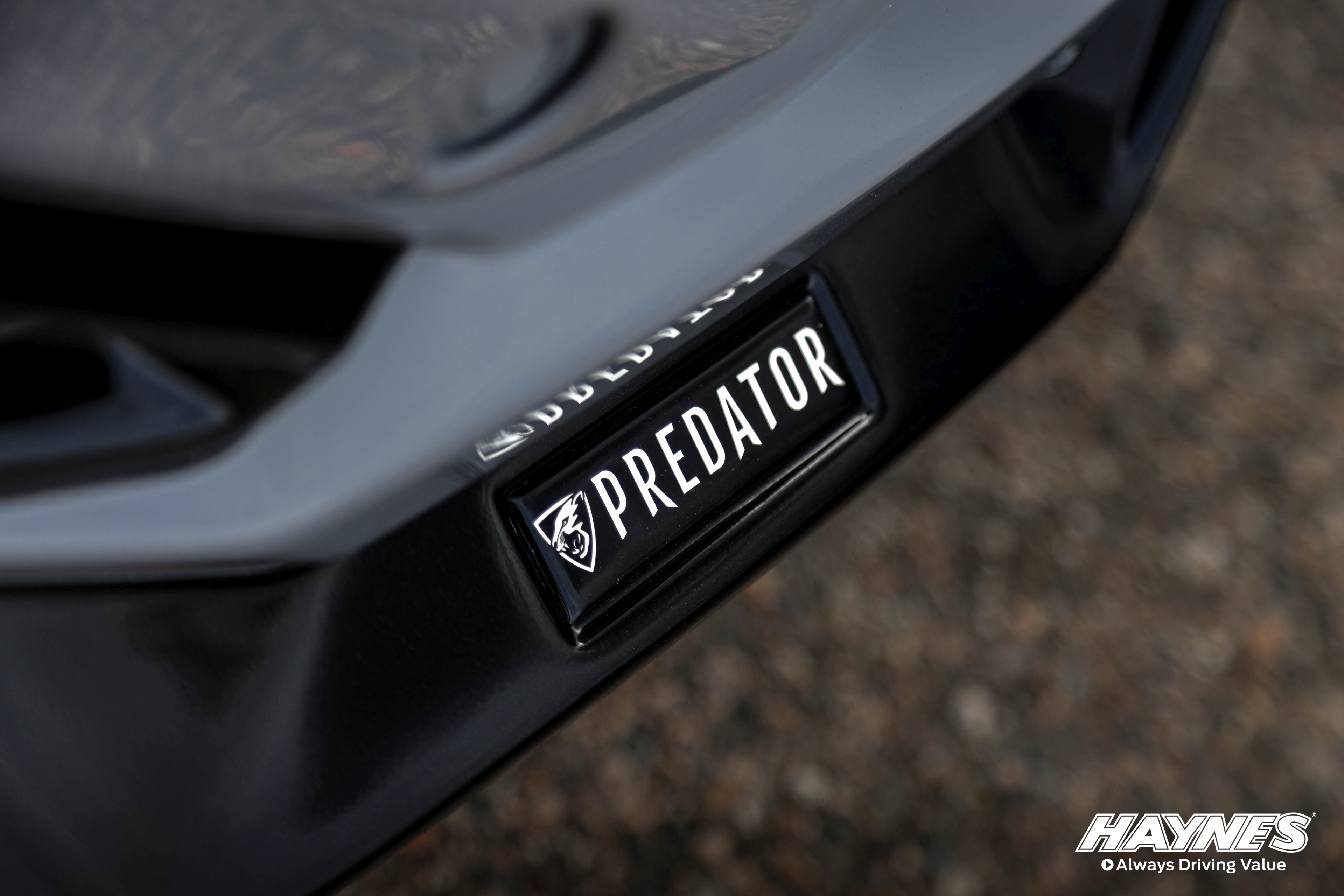 Rear view of Ford Transit Custom Predator styling